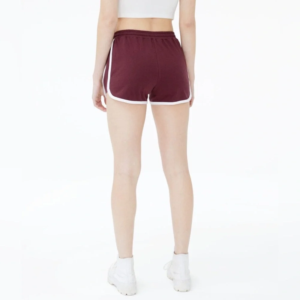 Aeropostale Burgundy Maroon Micro Athletic Shorts Cute Stretchy Comfy Trendy Y2K
